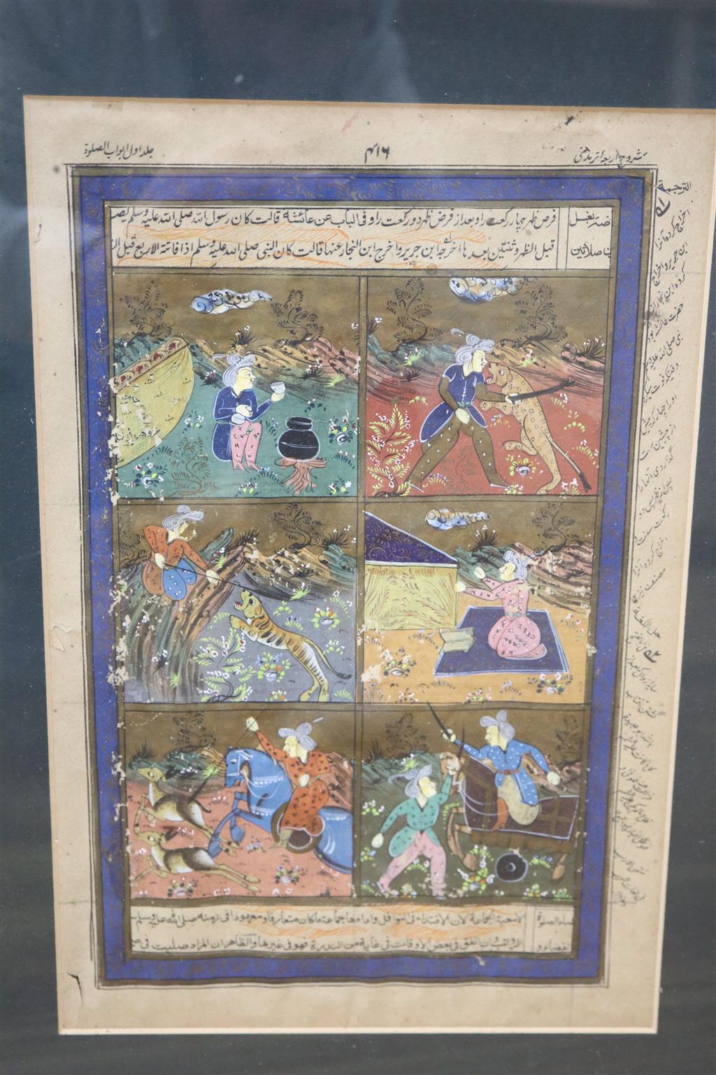 Three Indian miniatures paintings